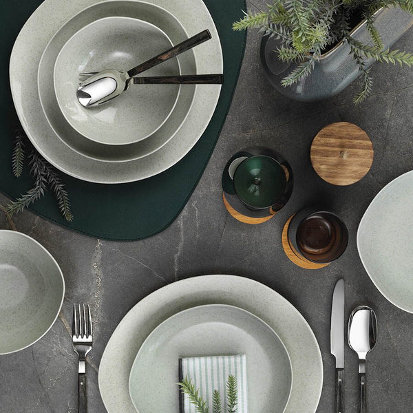 Serviciu de masa Kutahya Porselen SOHO 18 piese pentru 6 persoane din Portelan Verde