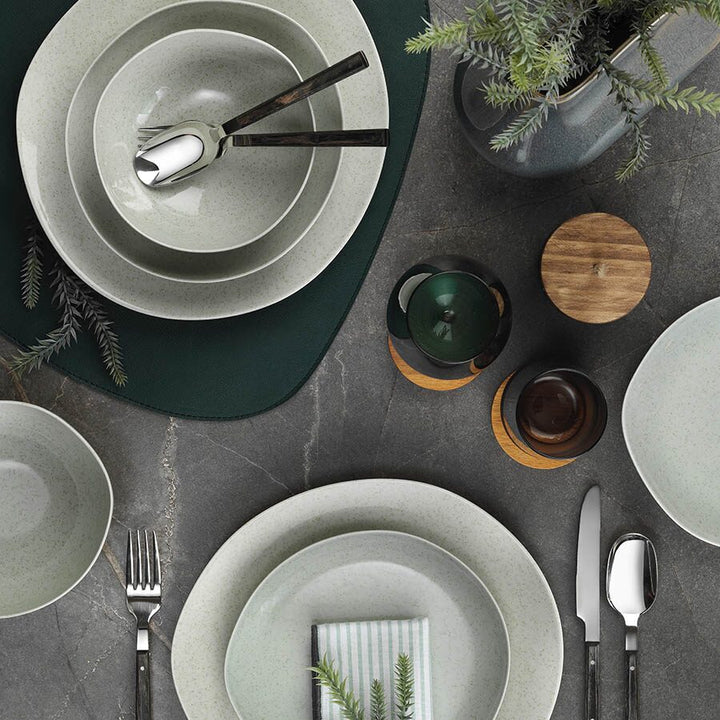 Serviciu de masa Kutahya Porselen SOHO 18 piese pentru 6 persoane din Portelan Verde