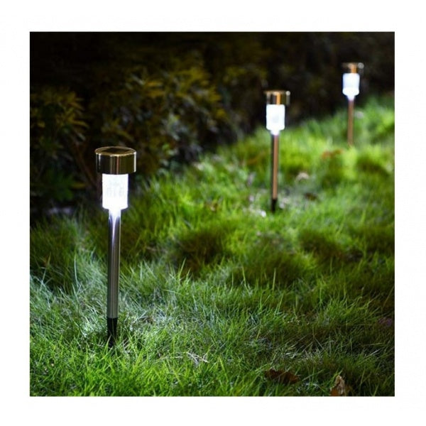 Set 10 x Lampa Solara De Gradina Inox Tip Tarus Lampi Solare