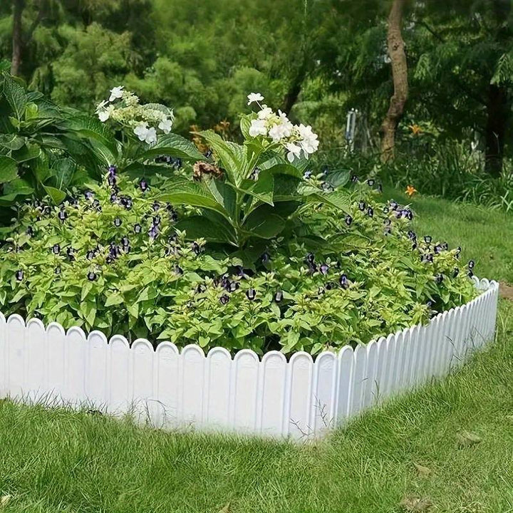 Set 12 Garduri Decorative Pentru Gradina Albe 2.4 M x 22 cm Articole Gradina