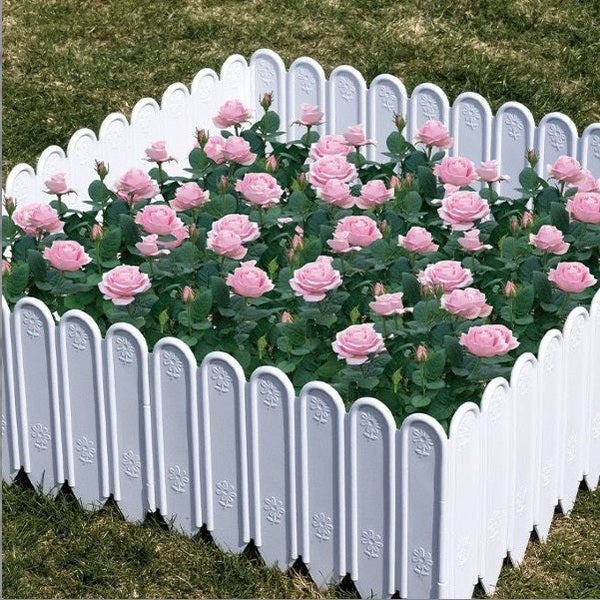 Set 12 Garduri Decorative Pentru Gradina Albe 2.4 M x 22 cm Articole Gradina