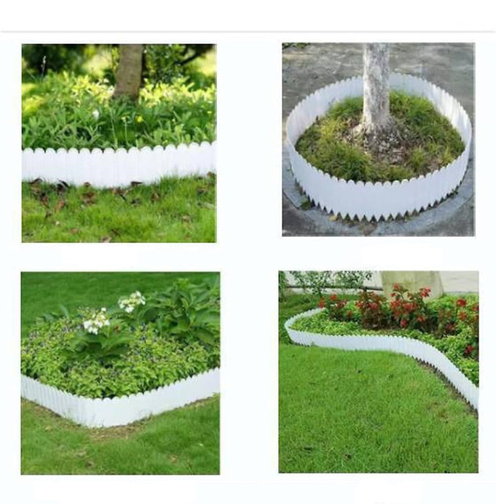 Set 12 Garduri Decorative Pentru Gradina Albe 2.4 M x 22 cm Articole Gradina