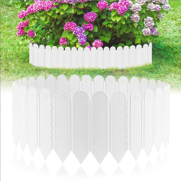 Set 12 Garduri Decorative Pentru Gradina Albe 2.4 M x 22 cm Articole Gradina