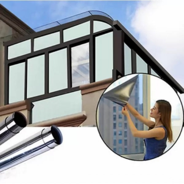 Set 2 x Autocolant Oglinda Gri 60 x 300 cm