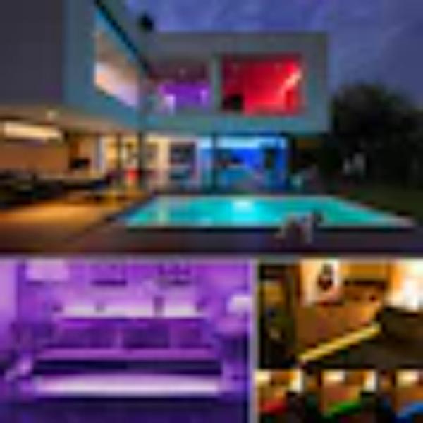 Set 2 x Banda Led Rgb Pentru Iluminare Cu Banda Adeziva Si Telecomanda 5 Metri