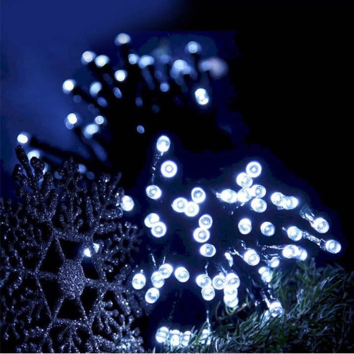 Set 2 x Decoratiune cu Incarcare Solara 50 metri 500 led Alb Rece