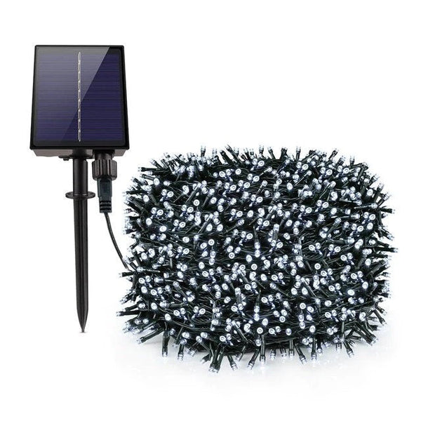 Set 2 x Decoratiune cu Incarcare Solara 50 metri 500 led Alb Rece