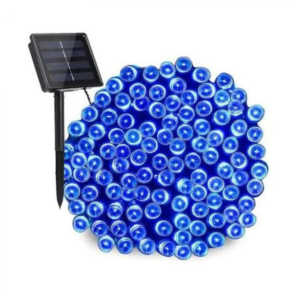 Set 2 x Decoratiune cu Incarcare Solara 50 metri 500 led - Albastru