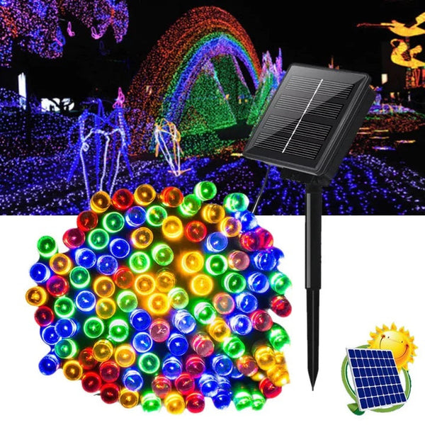 Set 2 x Decoratiune cu Incarcare Solara 50 metri 500 led - Multicolora
