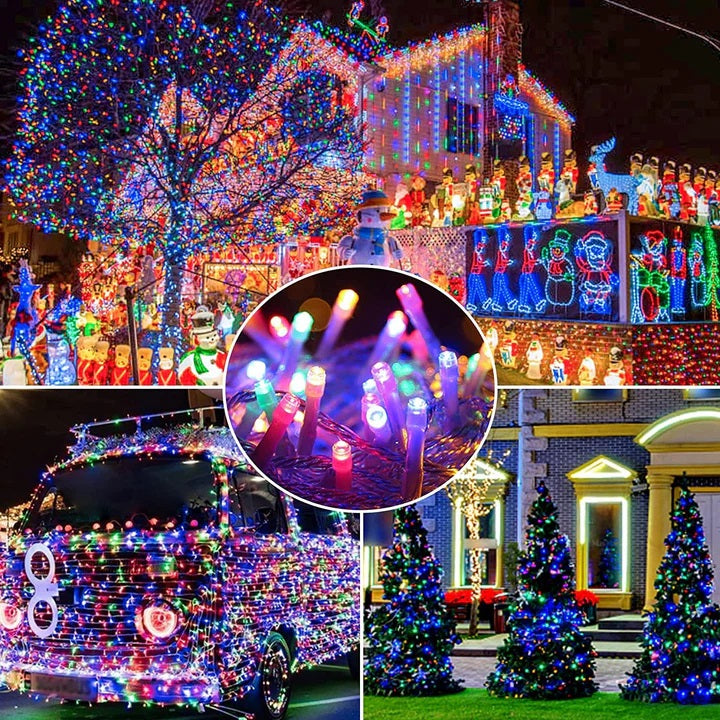 Set 2 x Decoratiune cu Incarcare Solara 50 metri 500 led - Multicolora
