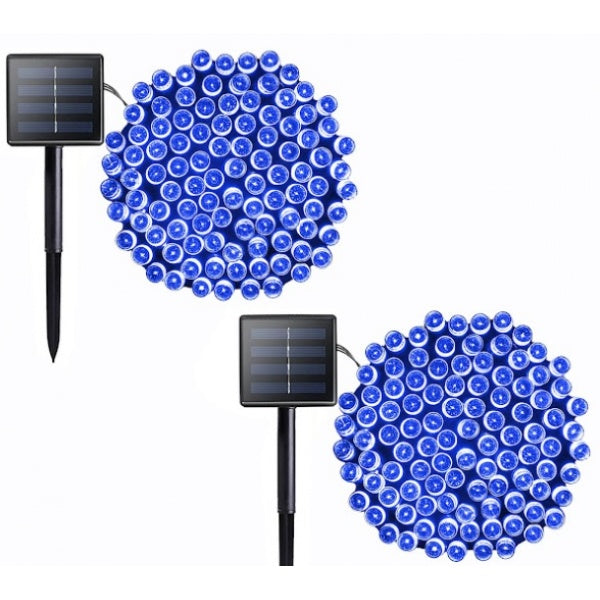 Set 2 x Decoratiune solara 30m 300 leduri albastru