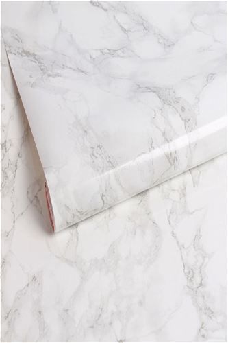 Set 2 x Folie autoadeziva imitatie marmura alba cu fir gri 60 x 200cm - Autocolante