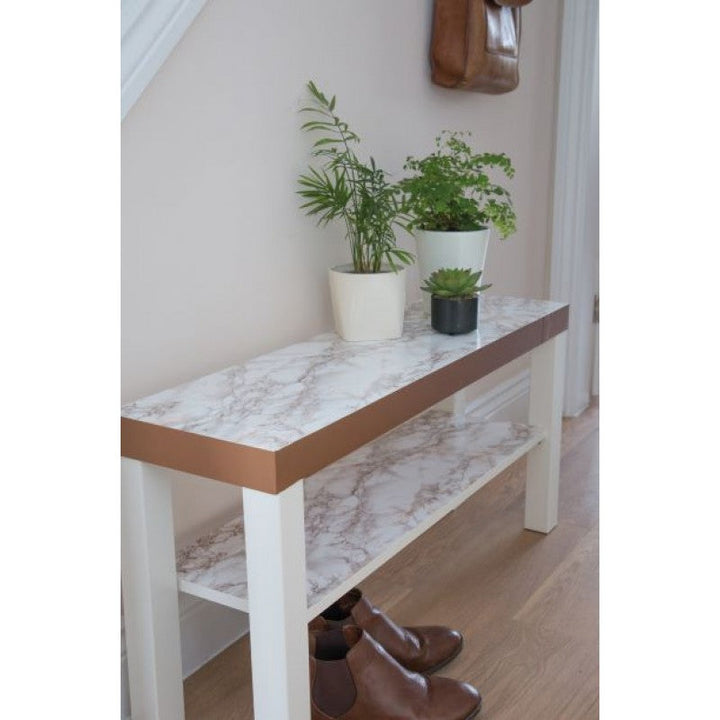 Set 2 x Folie autoadeziva imitatie marmura cu fir negru 60 x 200 cm Autocolante
