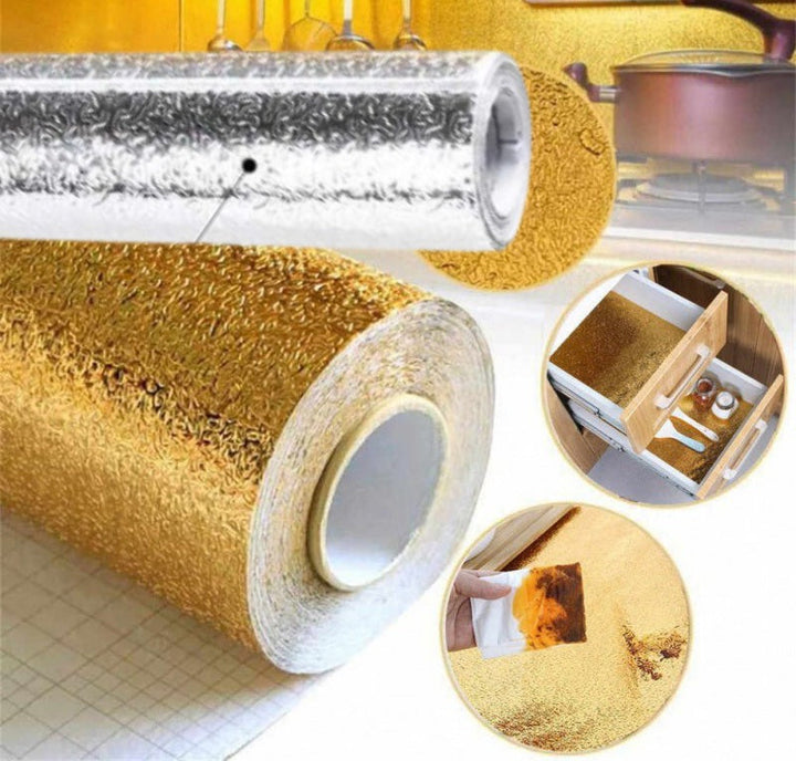 Set 2 x Folie de aluminiu autoadeziva 60 x 300 cm Autocolante