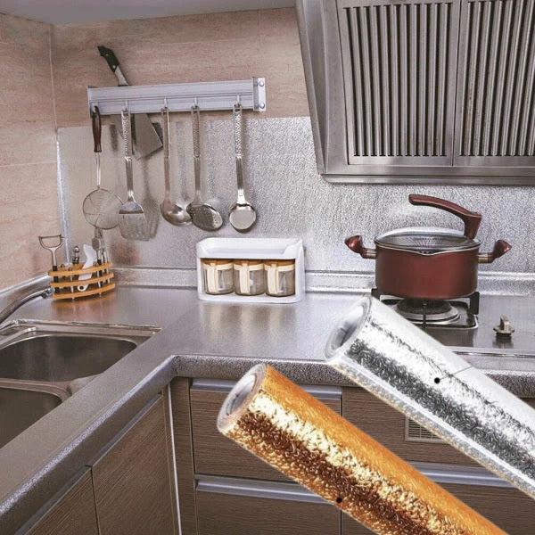 Set 2 x Folie de aluminiu autoadeziva 60 x 300 cm Autocolante