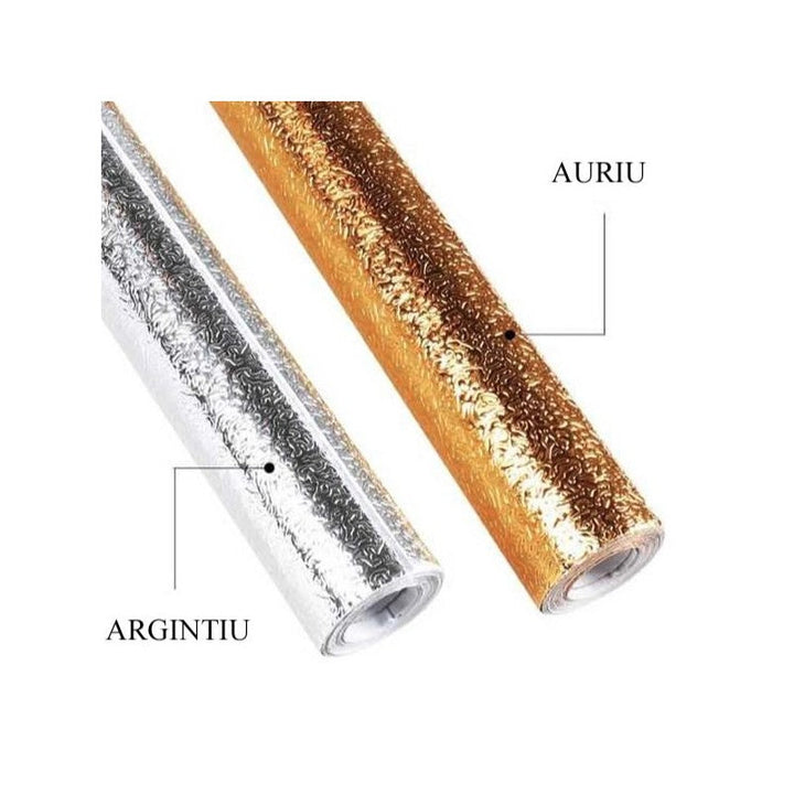 Set 2 x Folie de aluminiu autoadeziva 60 x 300 cm Autocolante
