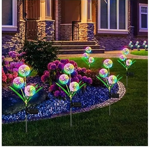 Set 2 x Lampa Solara LED Decoratiune Gradina Dandelion Lampi Solare