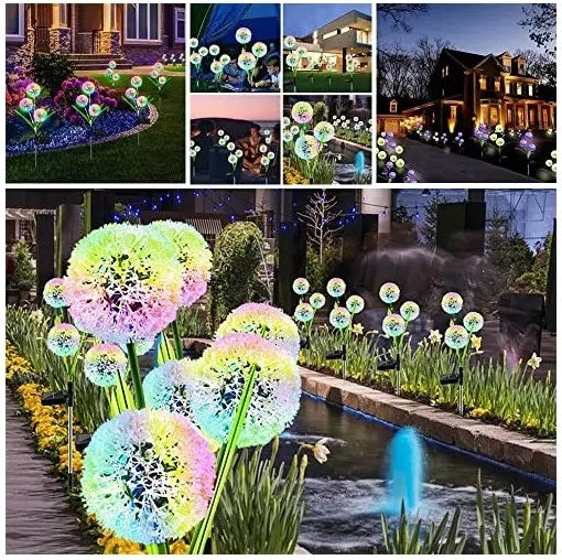 Set 2 x Lampa Solara LED Decoratiune Gradina Dandelion Lampi Solare
