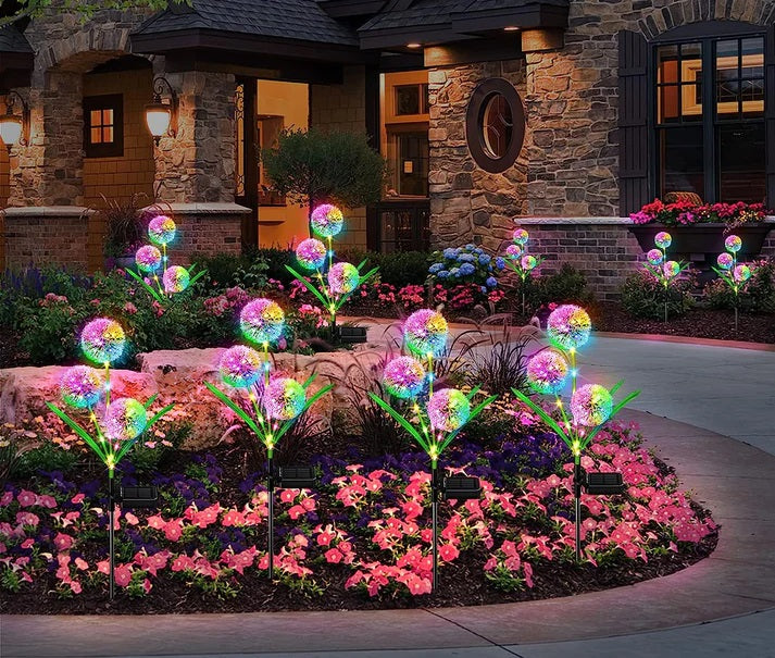 Set 2 x Lampa Solara LED Decoratiune Gradina Dandelion Lampi Solare
