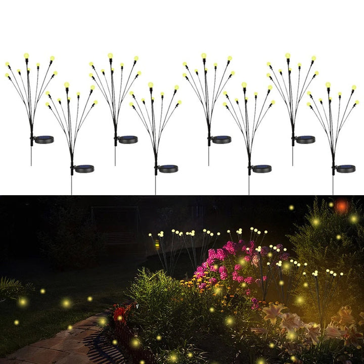 Set 2 x lampa solara pentru gradina cu bulbi - multicolor - Lampi Solare