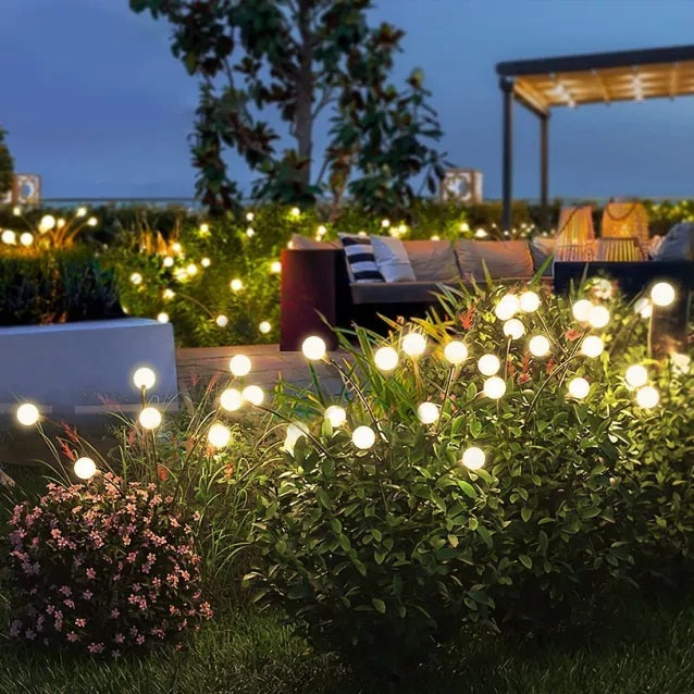 Set 2 x lampa solara pentru gradina cu bulbi - multicolor - Lampi Solare