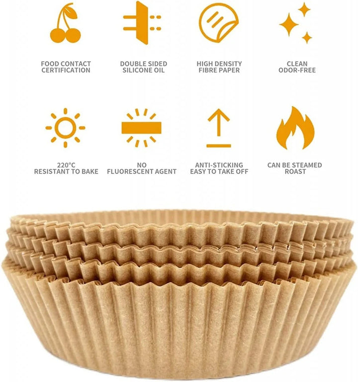 Set 200 hartii de copt pentru friteuza 16 cm - Articole Bucatarie