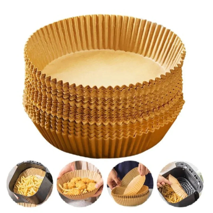 Set 200 hartii de copt pentru friteuza 16 cm - Articole Bucatarie