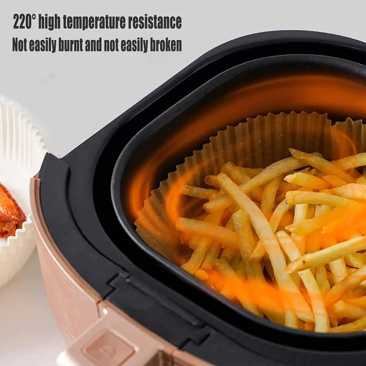 Set 200 hartii de copt pentru friteuza 16 cm - Articole Bucatarie