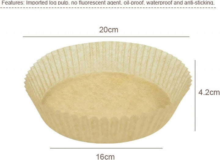 Set 200 hartii de copt pentru friteuza 16 cm - Articole Bucatarie