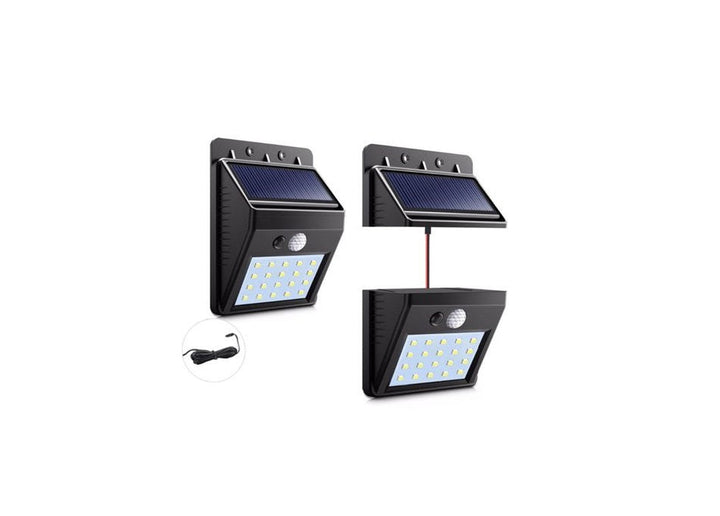 Set 3 x lampa cu 20 LED - incarcare solara si senzor de miscare - Lampi Solare