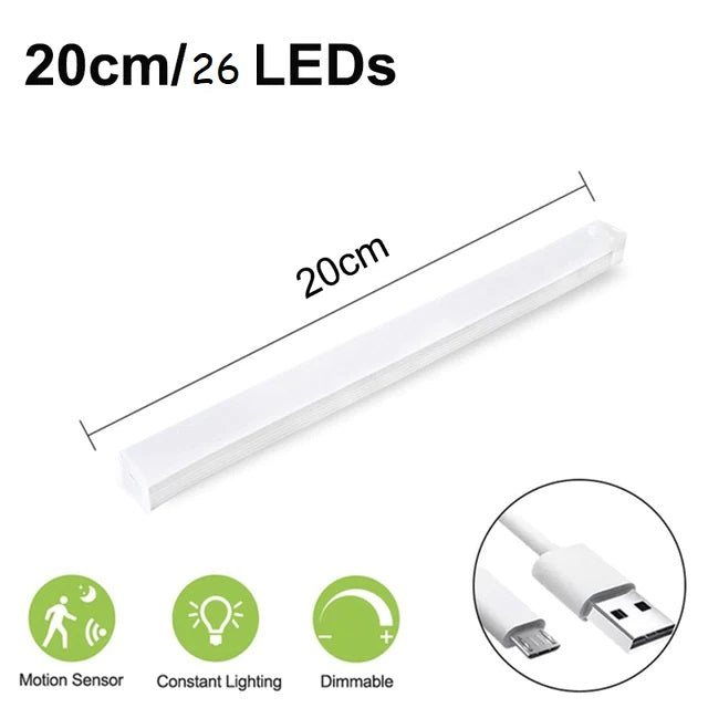 Set 3 x Lampa led cu senzor de miscare suport magnetic reincarcare prin USB portabila - Articole Iluminat