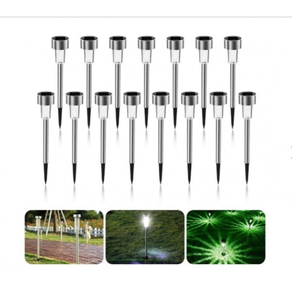 Set 30 x Lampa Solara De Gradina Inox Tip Tarus Lampi Solare