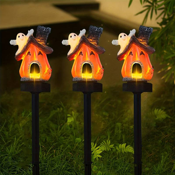 Set 3x Decoratiune Solara Dovleac Pentru Gradina 30 cm - Lampi Solare