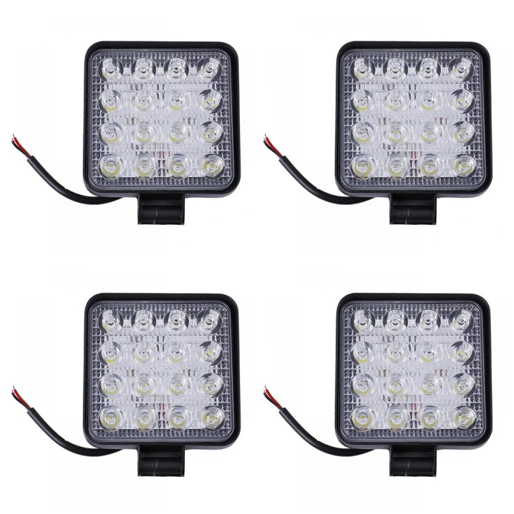 Set 4 proiectoare 16 LED 48W auto OFF-ROAD IP 67 - Articole Auto si Moto