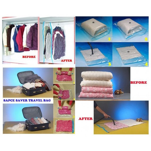Set 4 saci vidat pentru depozitare dimensiune 70x100 cm - Articole Casa