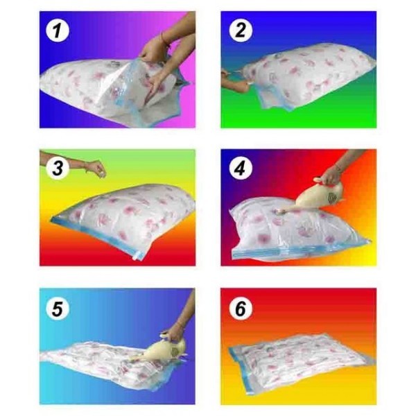 Set 4 saci vidat pentru depozitare dimensiune 70x100 cm - Articole Casa