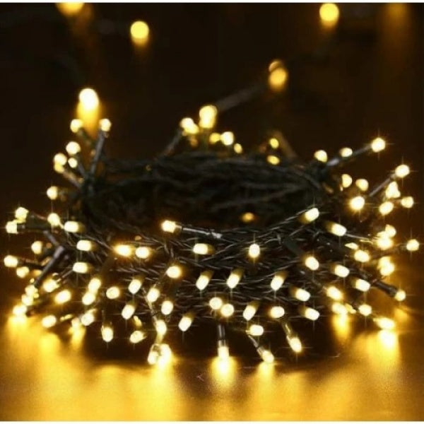 Set 4 x Decoratiune cu Incarcare Solara 100 LED 10 Metri Alb Cald