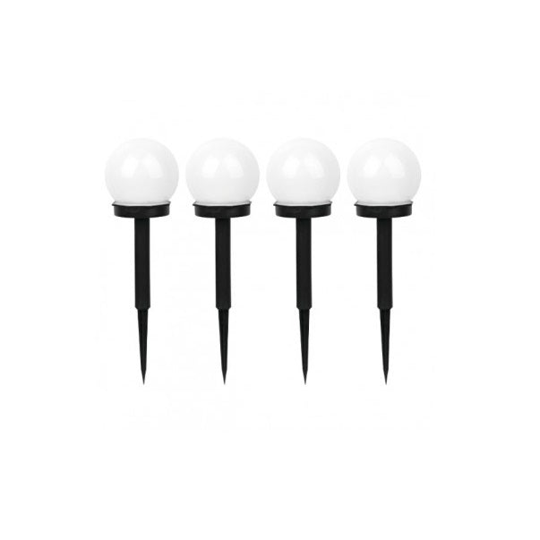 Set 4 x lampa solara tip glob pentru gradina IP44 H 33 Articole Iluminat