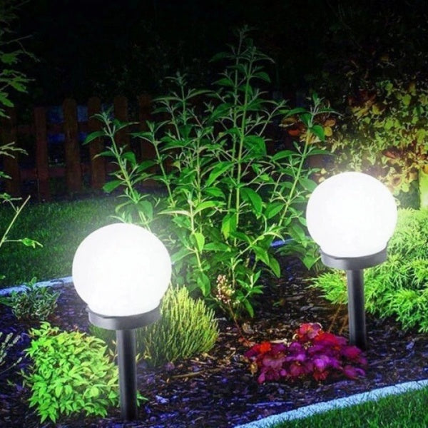 Set 5 x Lampa cu Incarcare Solara Tip Glob pentru Gradina 33 cm Rezistenta la Apa - Lampi Solare