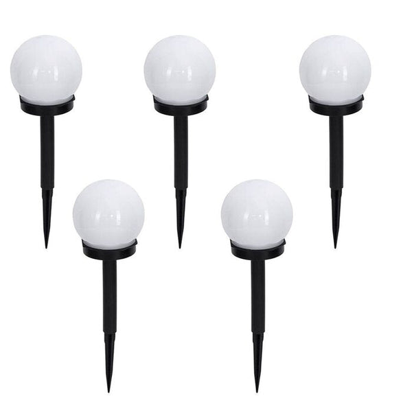 Set 5 x Lampa cu Incarcare Solara Tip Glob pentru Gradina 33 cm Rezistenta la Apa - Lampi Solare