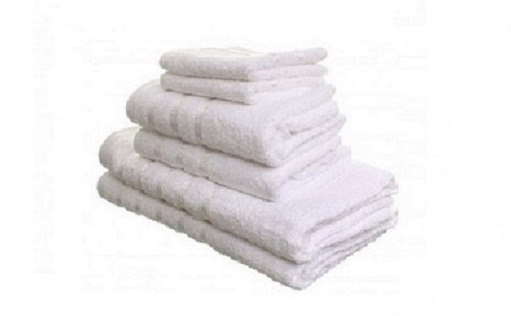 Set 6 prosoape din bumbac pakistanez pieptanat Alb Articole Casa