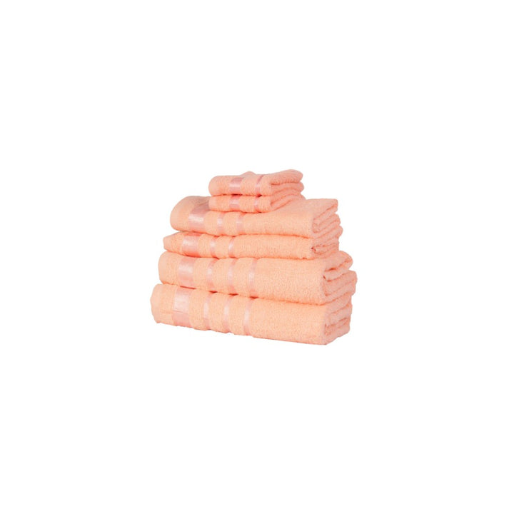 Set 6 prosoape din bumbac pakistanez pieptanat Somon Articole Casa