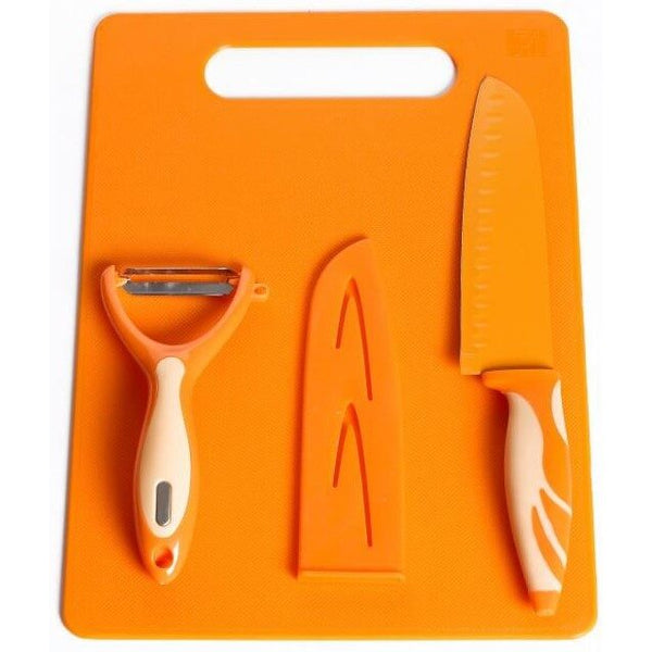 Set Cutite Colorate 4 Piese Ertone ERT-MN104PO cutite inox Portocaliu