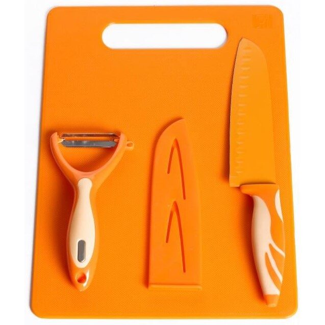 Set Cutite Colorate 4 Piese Ertone ERT-MN104PO cutite inox Portocaliu