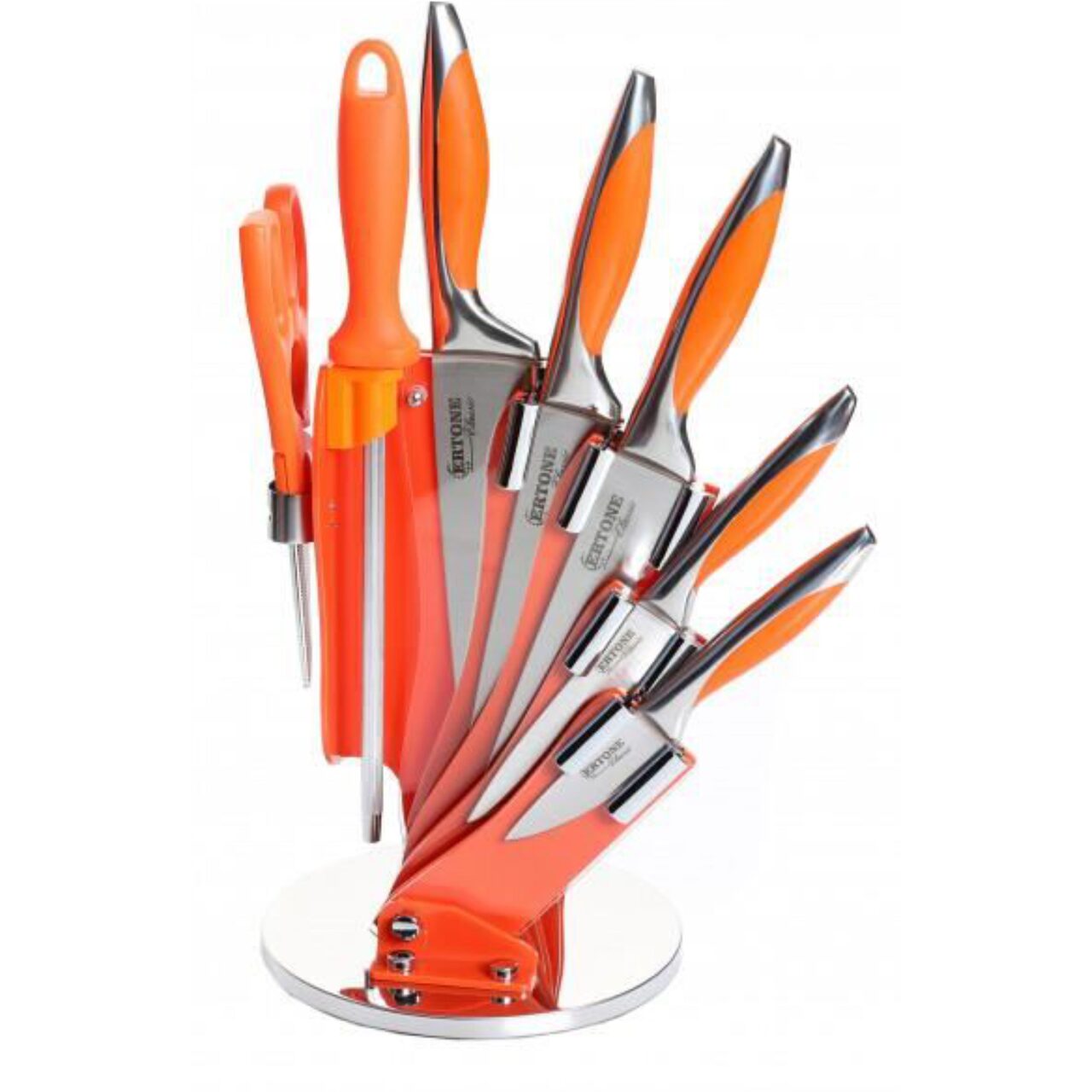 Set cutite colorate cu suport MN112 silicon colorat lama din inox