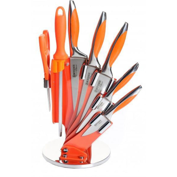 Set cutite colorate cu suport MN112 silicon colorat lama din inox