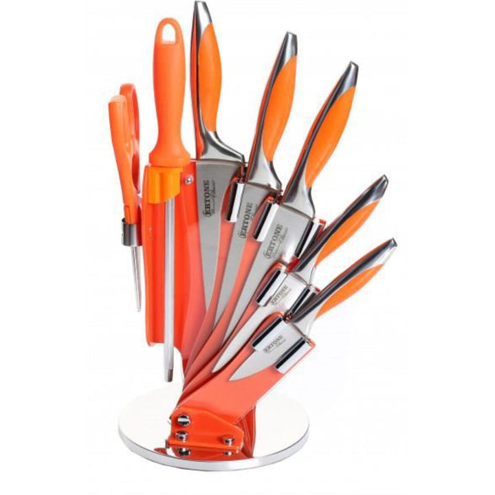 Set cutite colorate cu suport MN112 silicon colorat lama din inox