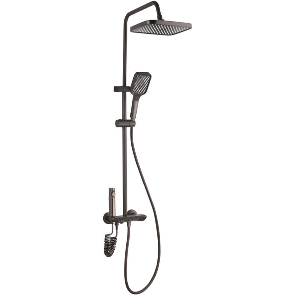 Set dus cu Afisaj Digital Freddo SN-5022NG 4 Setari Dus Pulverizator dus Detasabil Efect de Ploaie Metal-Zinc Gri