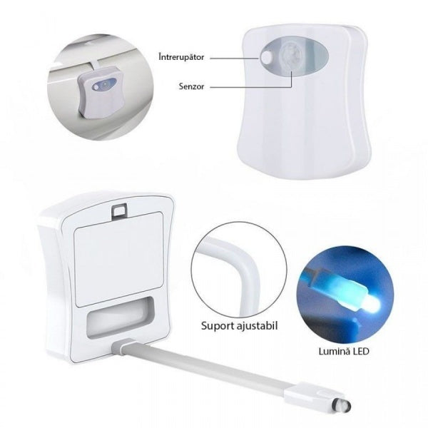 Set multicolor pentru baie: para dus cap robinet lampa toaleta - Baie si Sanitare