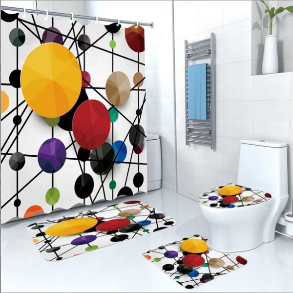 Set Pentru Baie: Perdea Covorase Si Husa De Toaleta Minimalist Baie si Sanitare